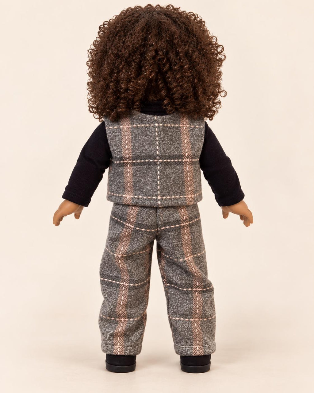 18 Inch Doll Outfit, Grey Plaid Tweed Vest and Trousers – The Brynn