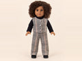 18 Inch Doll Outfit, Grey Plaid Tweed Vest and Trousers – The Brynn