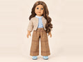 18 Inch Doll Outfit, Chevron Jacket and Plaid Wide-Leg Pants – The Verity